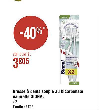 Brosse à Dents Souple Au Bicarbonate Naturelle Signal