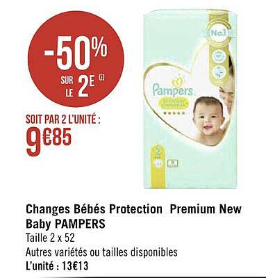 Changes Bébés Protection Premium New Baby Pampers
