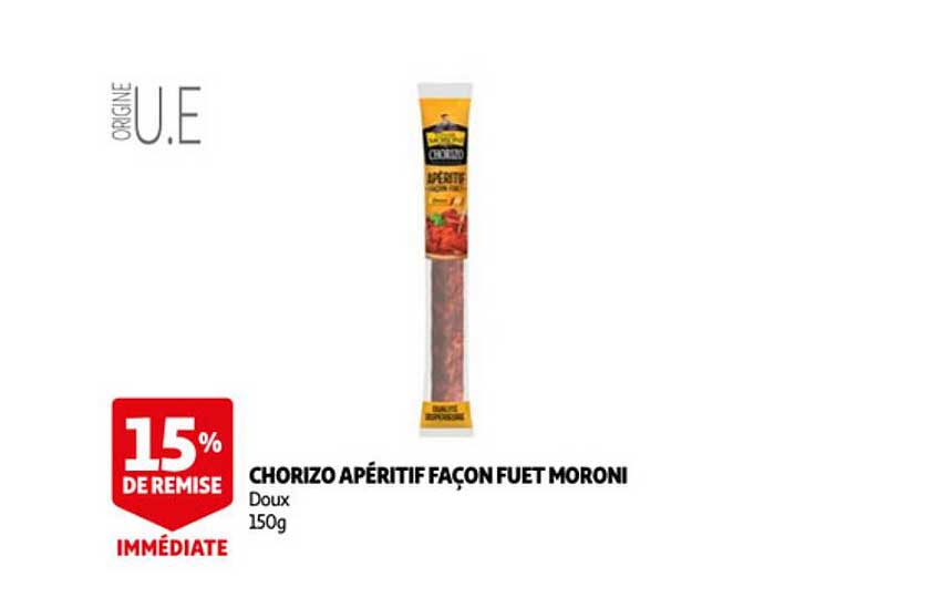 chorizo apéritif façon fuet moroni