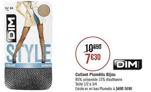 collant plumétis bijou dim