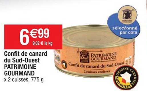 confit de canard du sud-ouest patrimoine gourmand