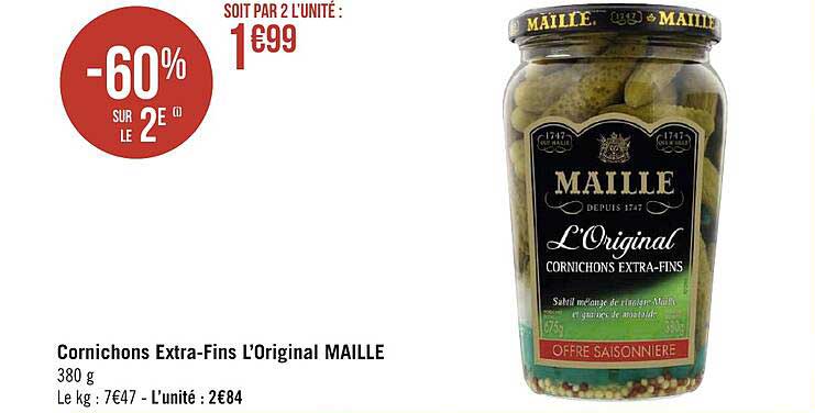 cornichons extra-fins l'original maille
