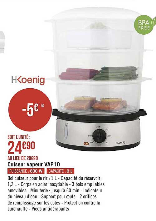 cuiseur vapeur vap 10 hkoenig