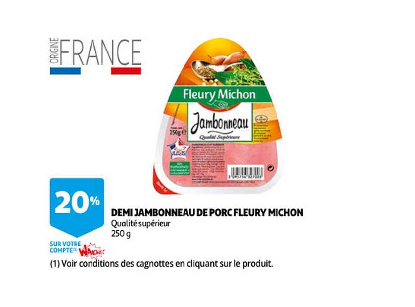 demi jambonneau de porc fleury michon
