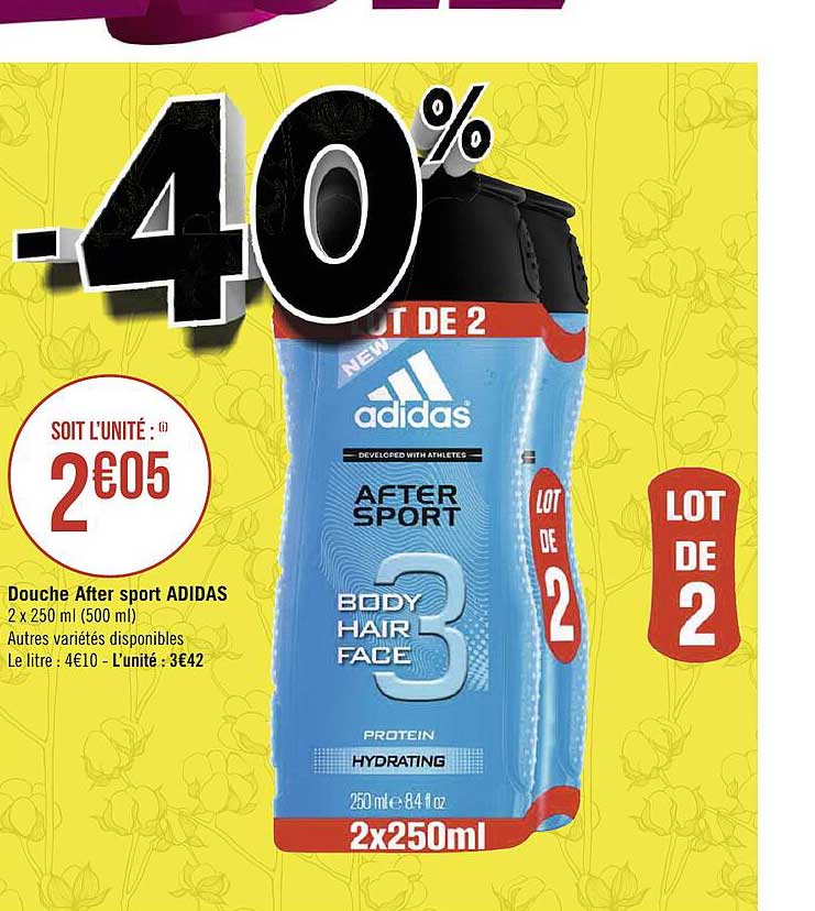 douche after sport adidas