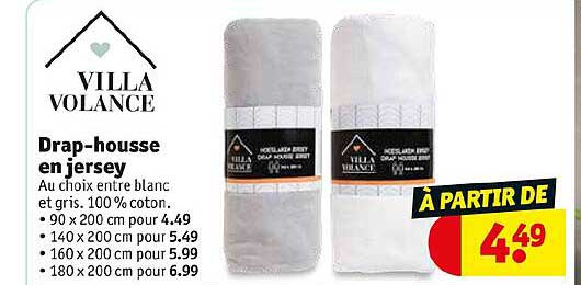 drap-housse en jersey villa volance