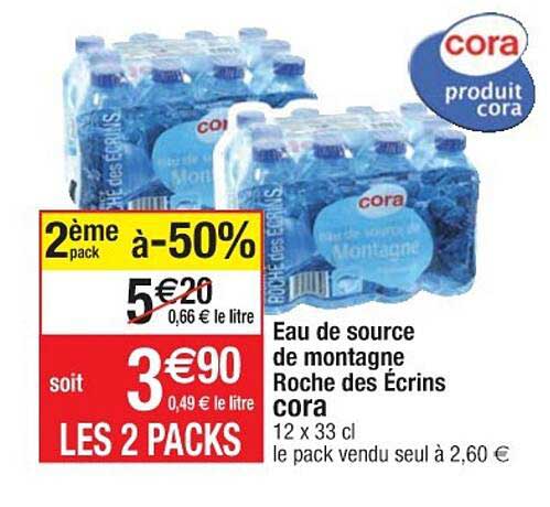 Eau De Source De Montagne Roche Des écrins Cora