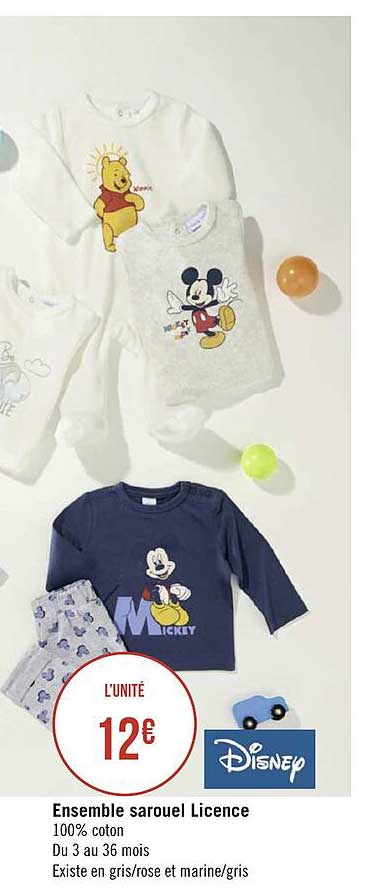 Ensemble Sarouel Licence Disney