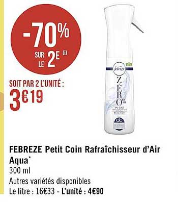 fébrèze petit coin rafraîchisseur d'air aqua