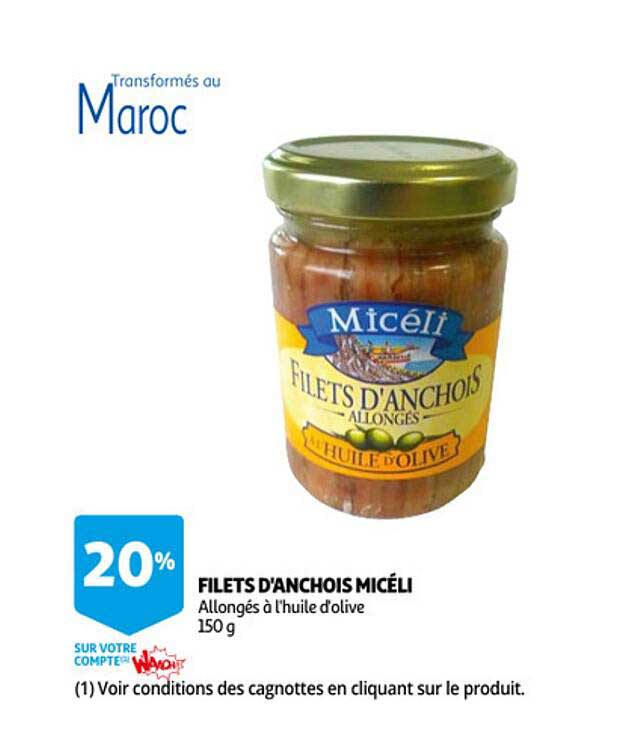 filets d'anchois micéli