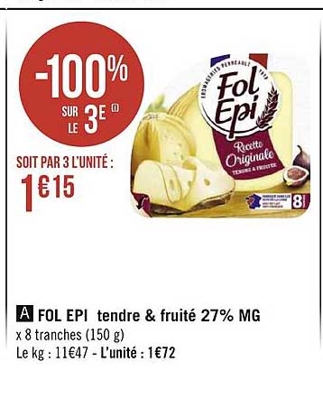 fol epi tendre & fruité 27% mg