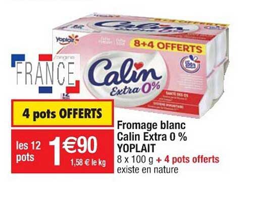 Fromage Blanc Calin Extra 0% Yoplait