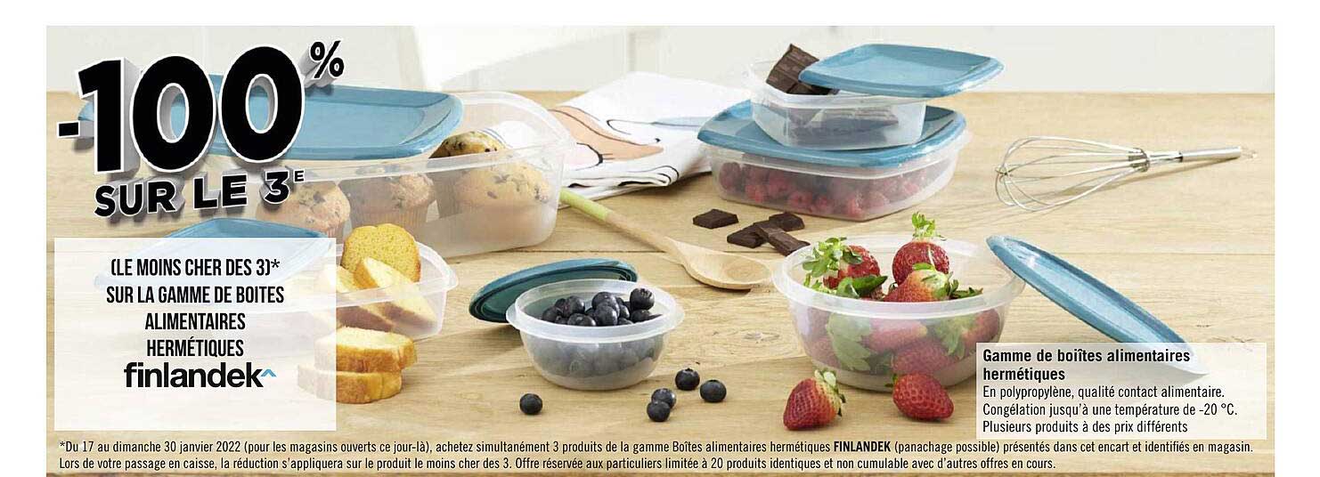 gamme de boîtes alimentaires hermétiques