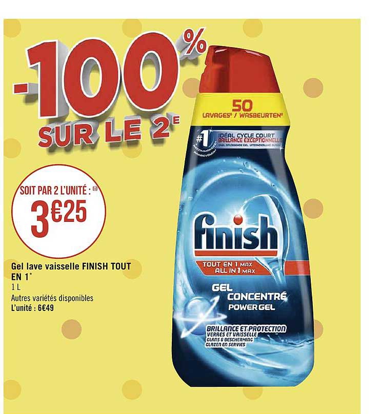 gel lave vaisselle finish tout en 1
