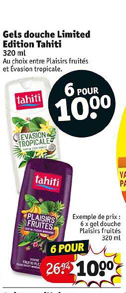 gels douche limited édition tahiti