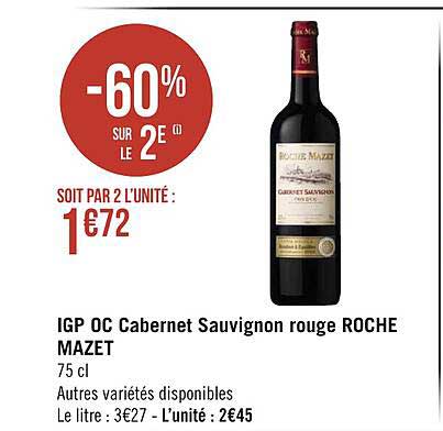 igp oc cabernet sauvignon rouge roche mazet