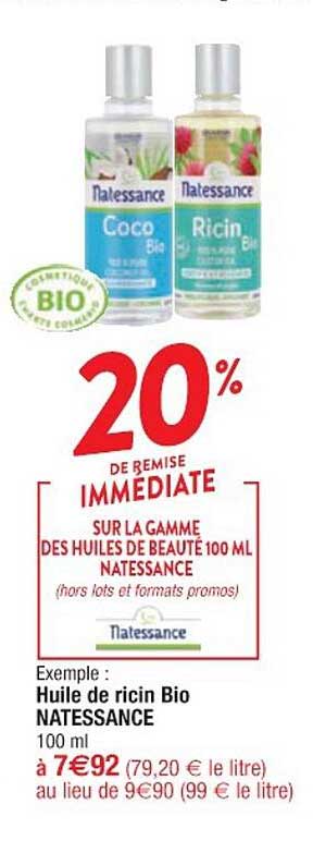 La Gamme Des Huiles De Beauté 100 Ml Natessance