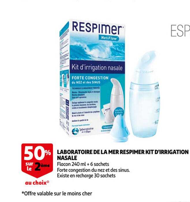 Laboratoire De La Mer Respimer Kit D'irrigation Nasale