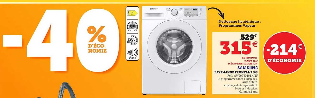 Lave-linge Frontal 9 Kg Samsung