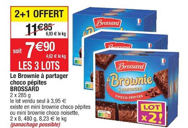 le brownie à partager choco pépites brossard