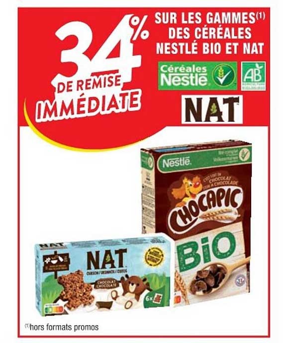 les gammes des céréales nestlé bio et nat