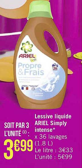 lessive liquide ariel simply intense