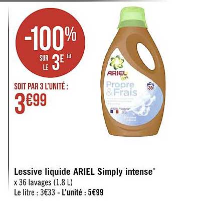 lessive liquide ariel simply intense