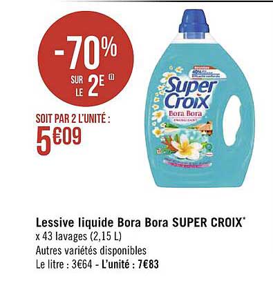 Lessive Liquide Bora Bora Super Croix