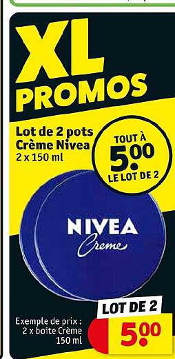 lot de 2 pots crème nivea