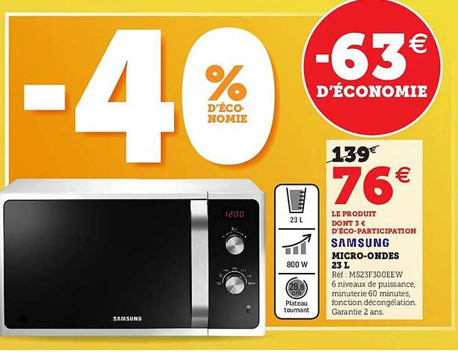 micro-ondes 23l samsung