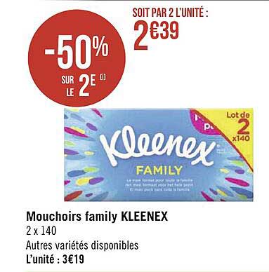 Mouchoirs Family Kleenex