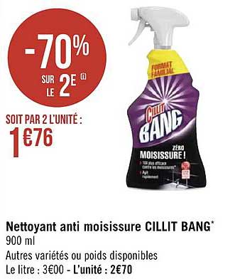 nettoyant anti moisissures cillit bang