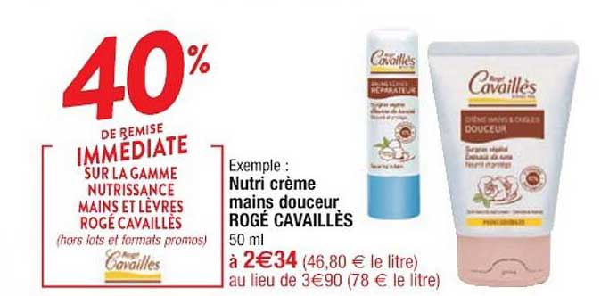 nutri crème mains douceur rogé cavaillès