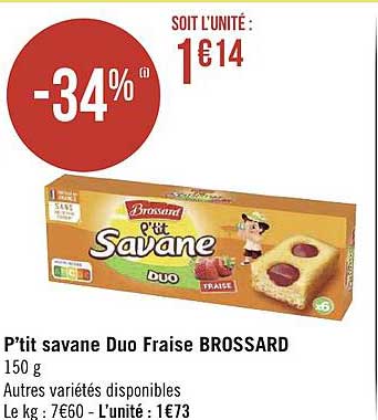 P'tit Savane Duo Fraise Brossard