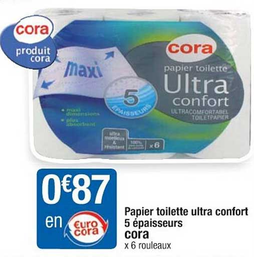 papier toilette ultra confort 5 épaisseurs