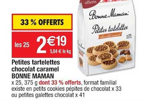 petites tartelettes chocolat caramel bonne maman