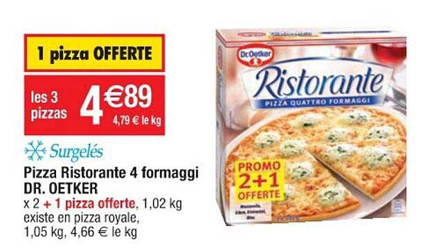 pizza ristorante 4 formaggi dr. oetker