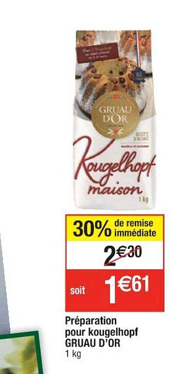 préparation pour kougelhopf gruau d'or