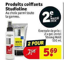 produits coiffants studioline