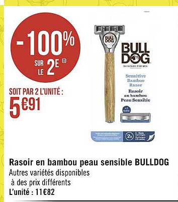 rasoir en bambou peau sensible bulldog