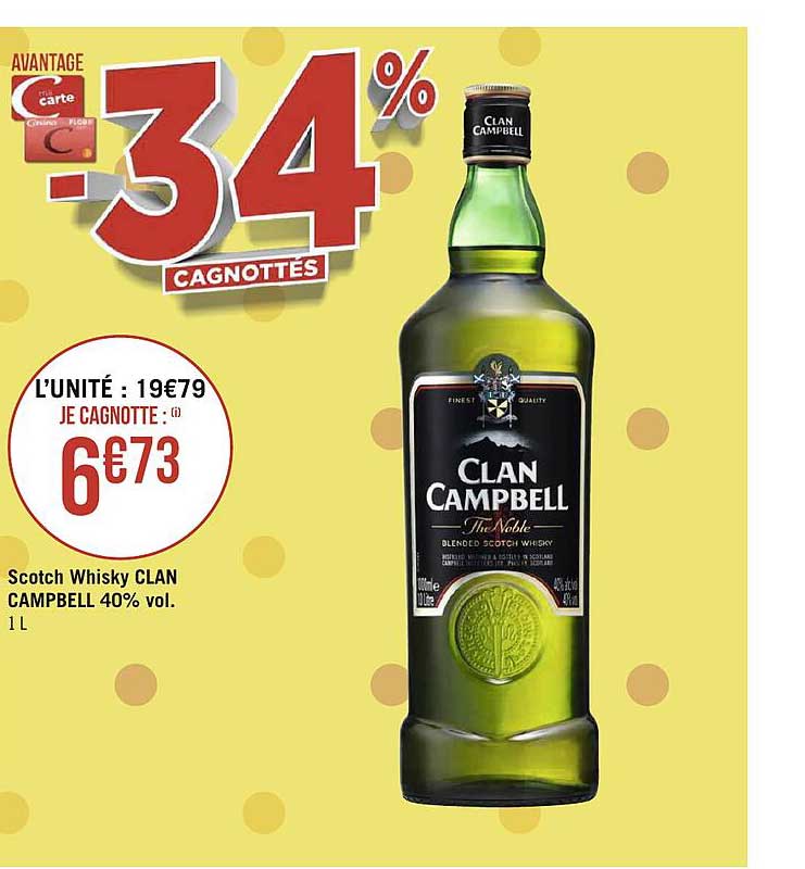 scotch whisky clan campbell 40% vol.