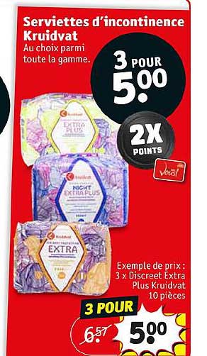 serviettes d'incontinence kruidvat
