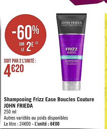 Shampooing Frizz Ease Boucles Couture John Frieda