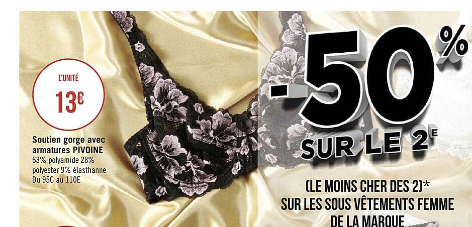 soutien gorge avec armatures pivoine