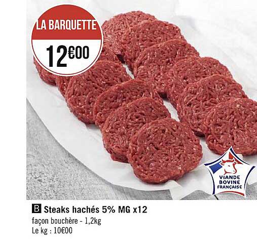 Steaks Hachés 5% Mg X12