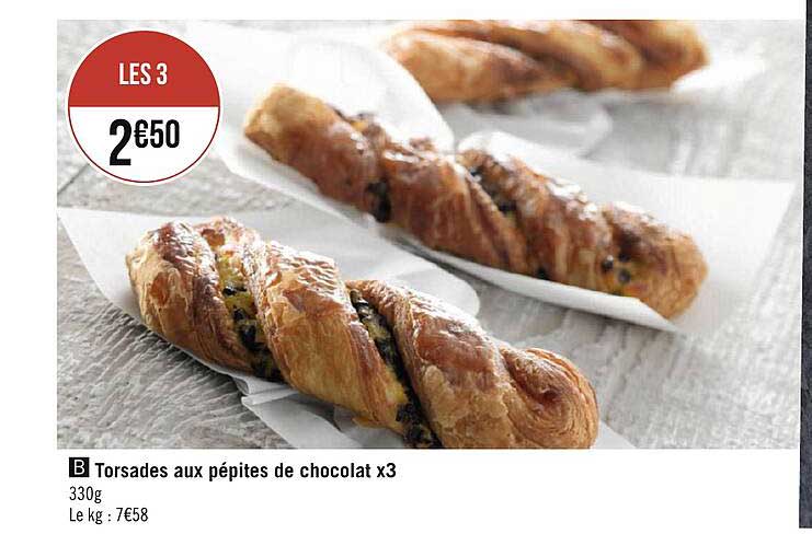 Torsades Aux Pépites De Chocolat X3