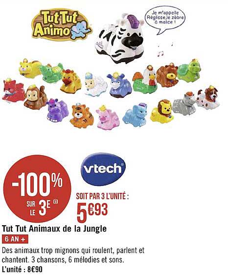 tut tut animaux de la jungle