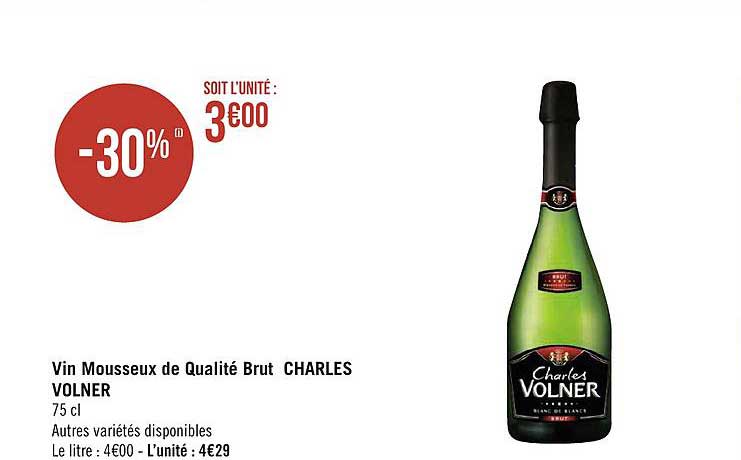 vin mousseux de qualité brut charles volner