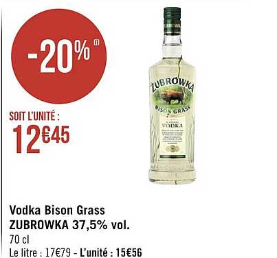 vodka bison grass zubrowka 37,5% vol.