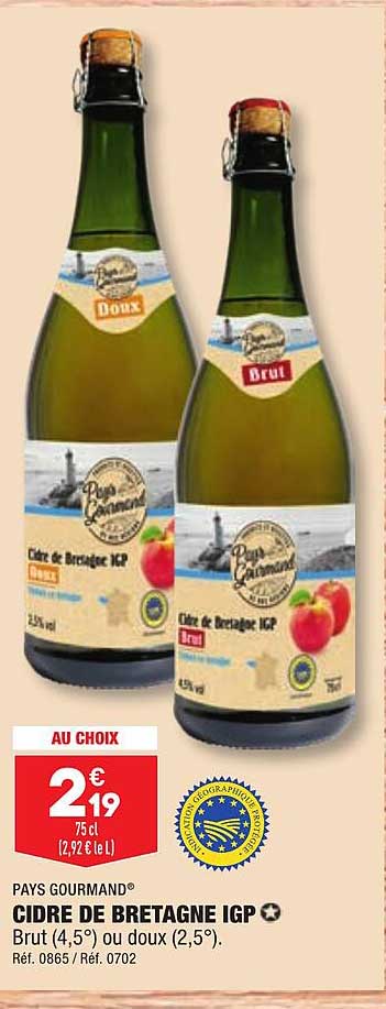 Cidre De Bretagne Igp Pays Gourmand